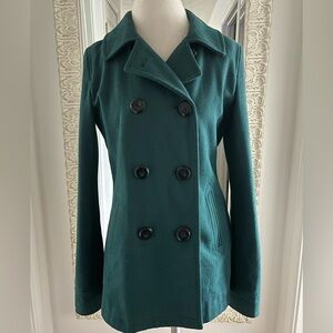 Old Navy Women's Dark Teal Pea Coat